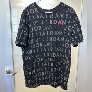 Air Jordan Mens XL Black & Grey Logo Short Sleeve T-Shirt